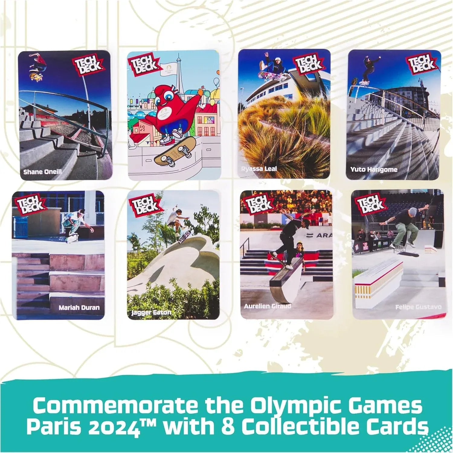 Snaps Tech Deck Fingerboards 8 Pack Olympic Games Paris 2024