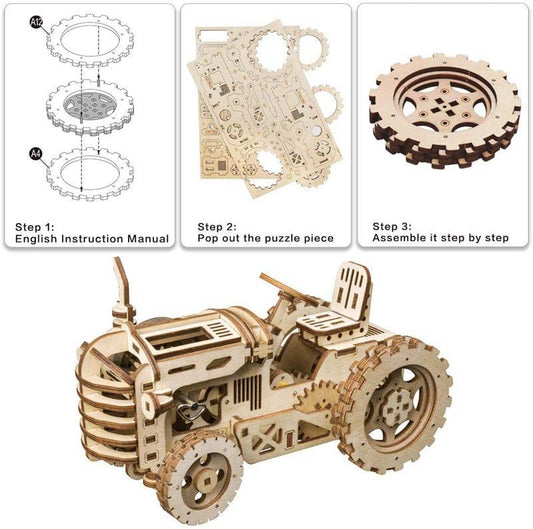 Snaps Tractor 3D Wooden Puzzle