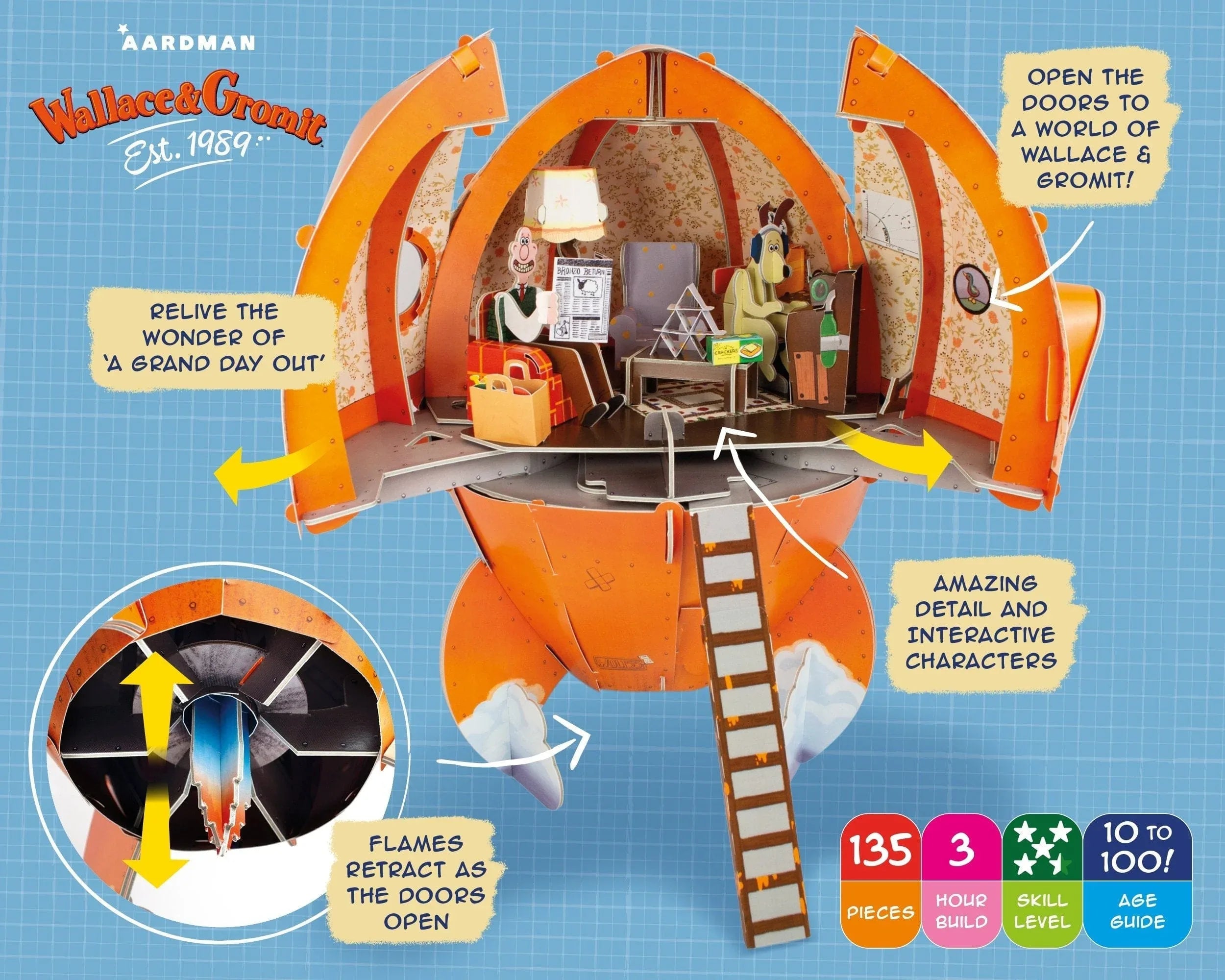 Snaps Wallace & Gromit Rocket - Build Your Own