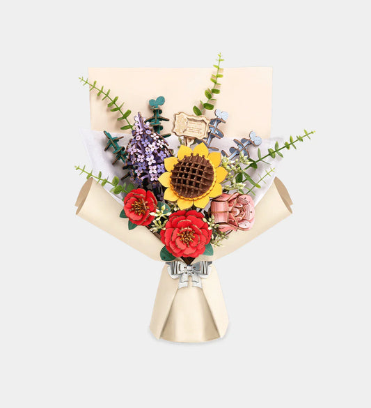 Snaps Wooden Flower Bouquet 3D Puzzle
