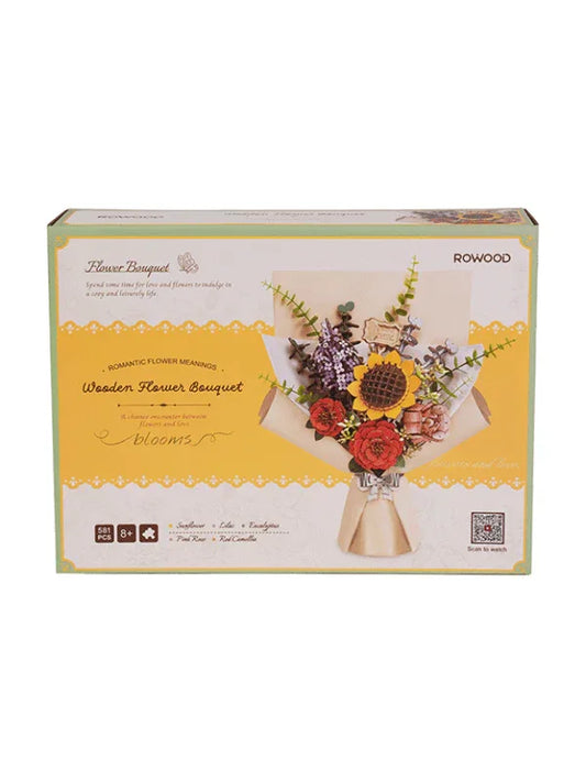 Snaps Wooden Flower Bouquet 3D Puzzle