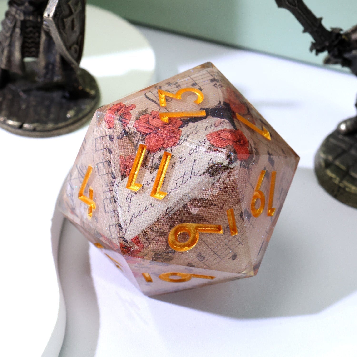 Tabletop Dominion DICE Sonnet of Thorns | 33mm D20 | Oversized Art Core Dice
