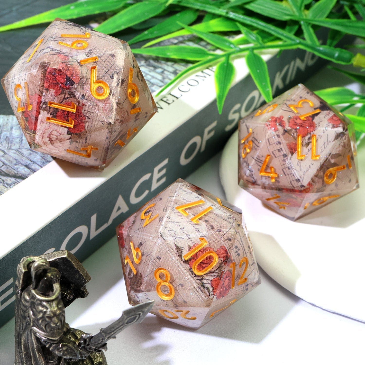 Tabletop Dominion DICE Sonnet of Thorns | 33mm D20 | Oversized Art Core Dice