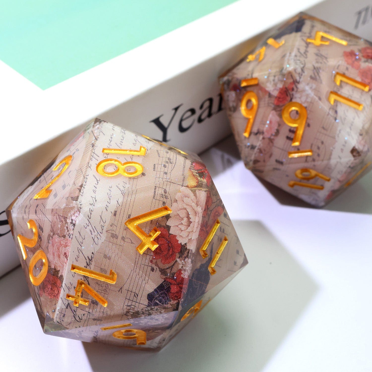 Tabletop Dominion DICE Sonnet of Thorns | 33mm D20 | Oversized Art Core Dice