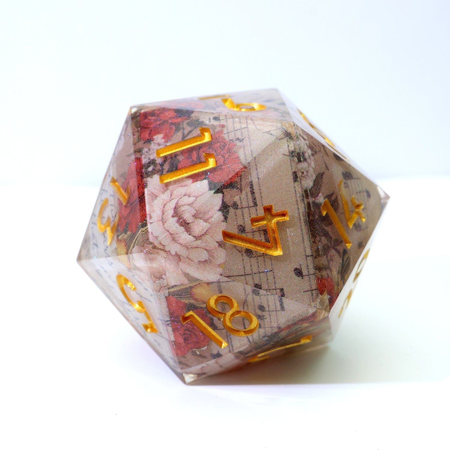 Tabletop Dominion DICE Sonnet of Thorns | 50mm D20 | Oversized Art Core Dice
