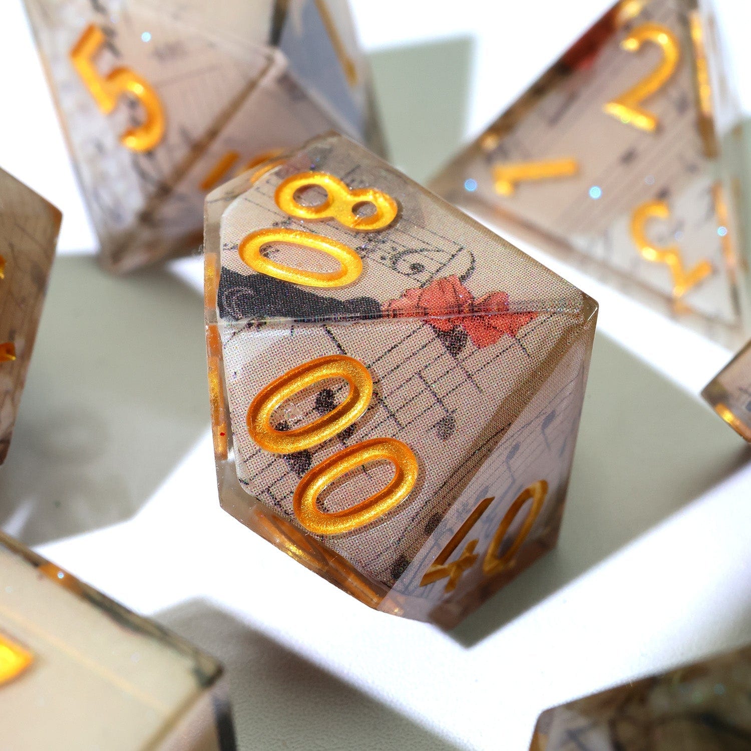 Tabletop Dominion DICE Sonnet of Thorns | Art Core Dice| 7 Piece Set