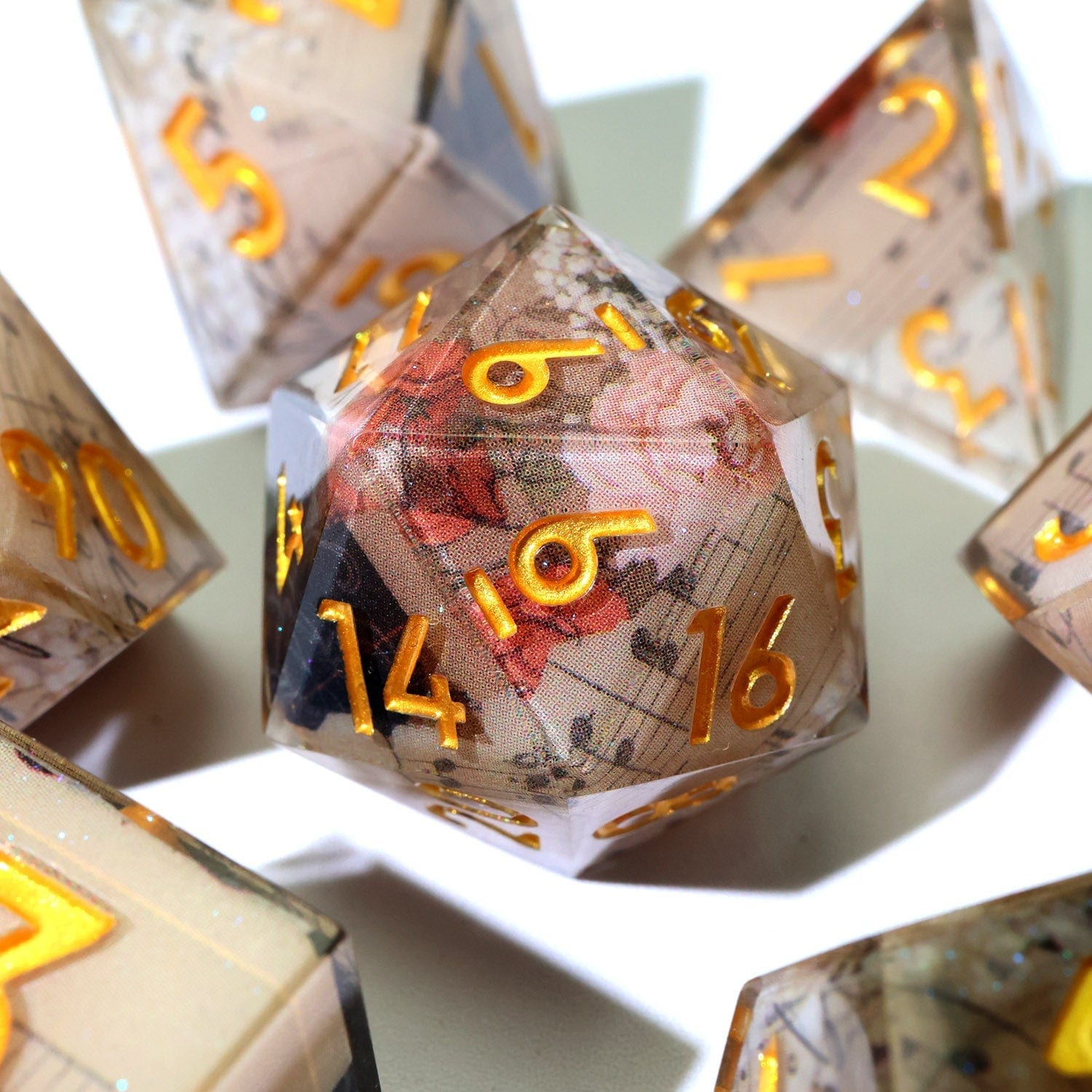 Tabletop Dominion DICE Sonnet of Thorns | Art Core Dice| 7 Piece Set