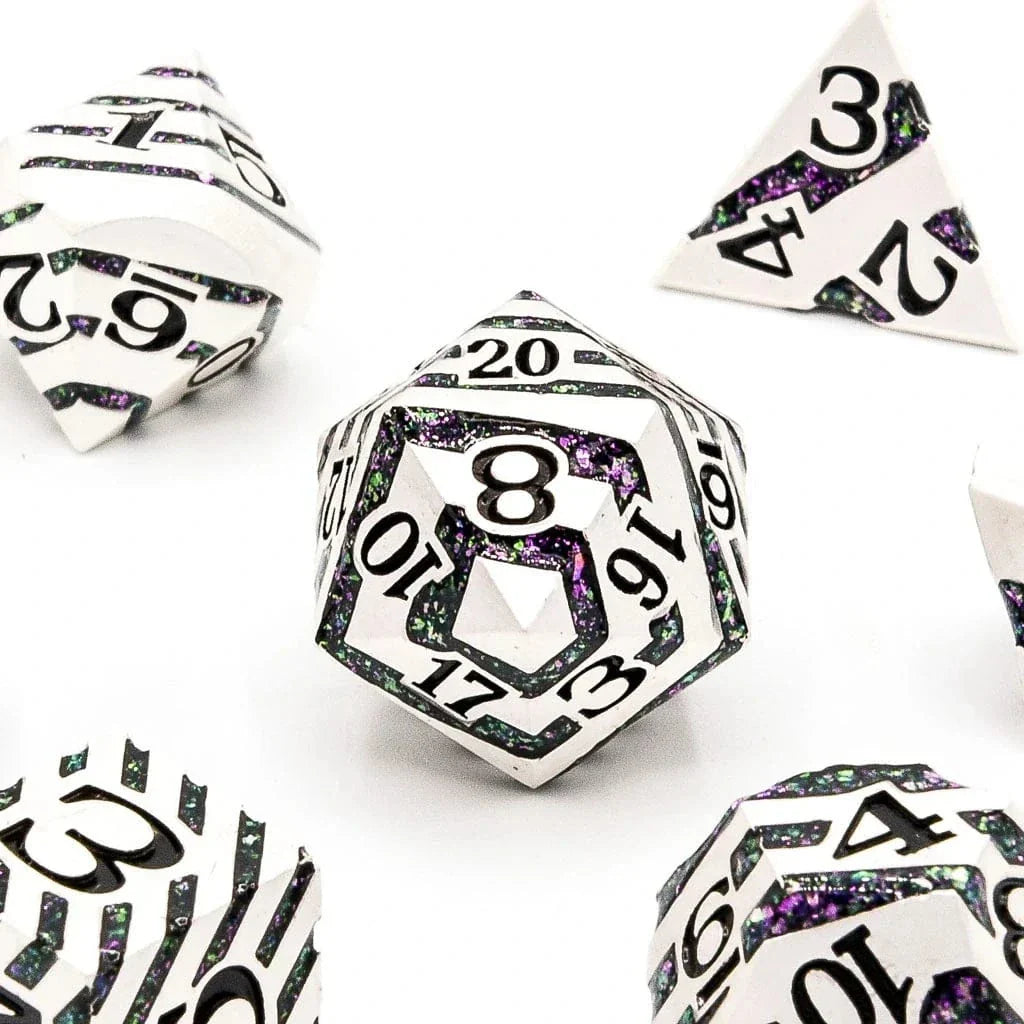 Tabletop Dominion DICE Sorcerer's Vein | Solid Metal | 7 Piece Set