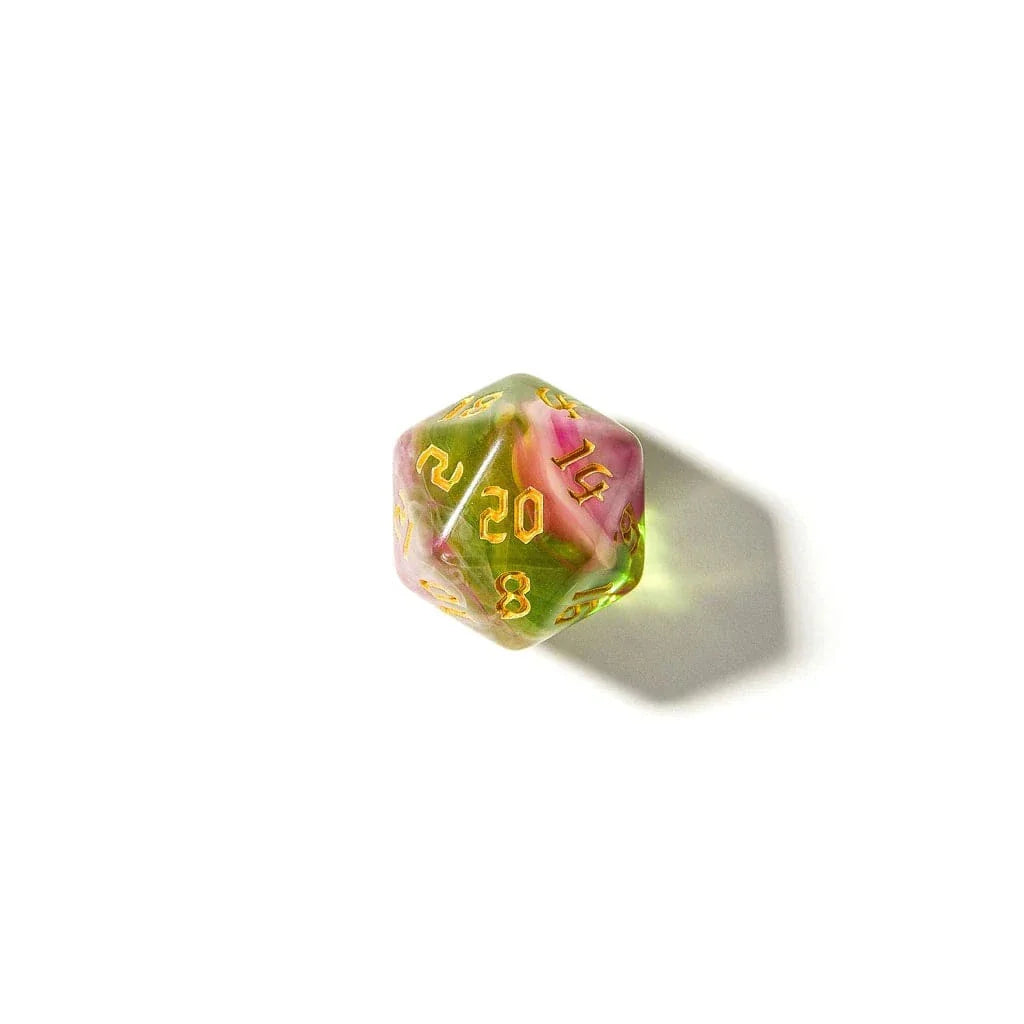 Tabletop Dominion DICE Springtime Swirl | Acrylic Dice | 7 Piece Set