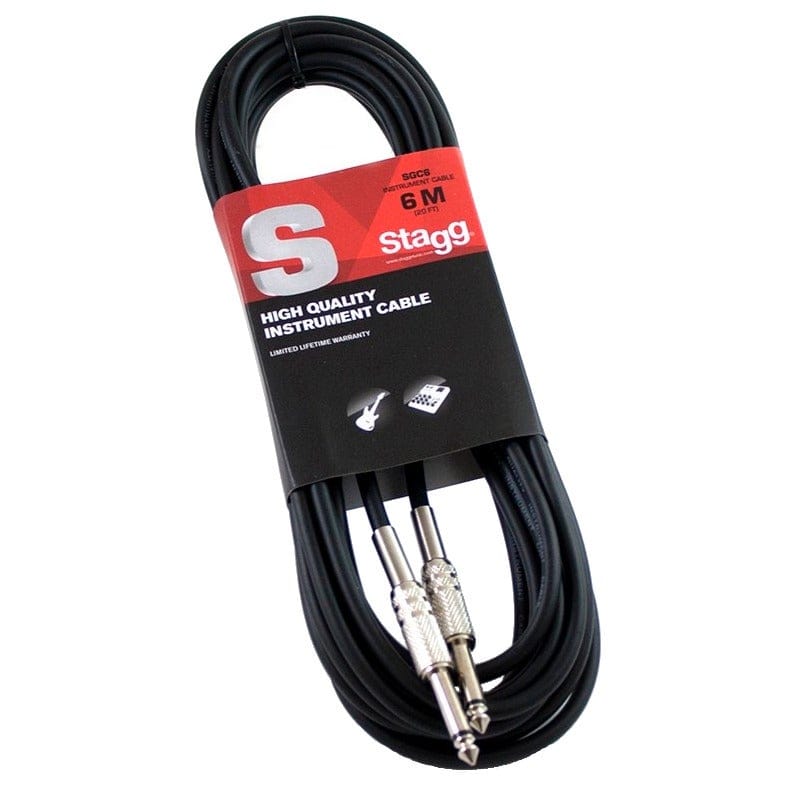 6 m Stagg SGC Instrument Jack to Jack Cable up to 6 meters
