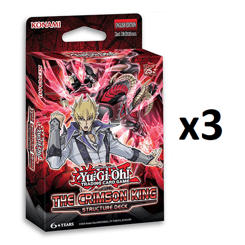 Yugioh Sealed 3x Yu-Gi-Oh! - The Crimson King Structure Deck 4012927161708