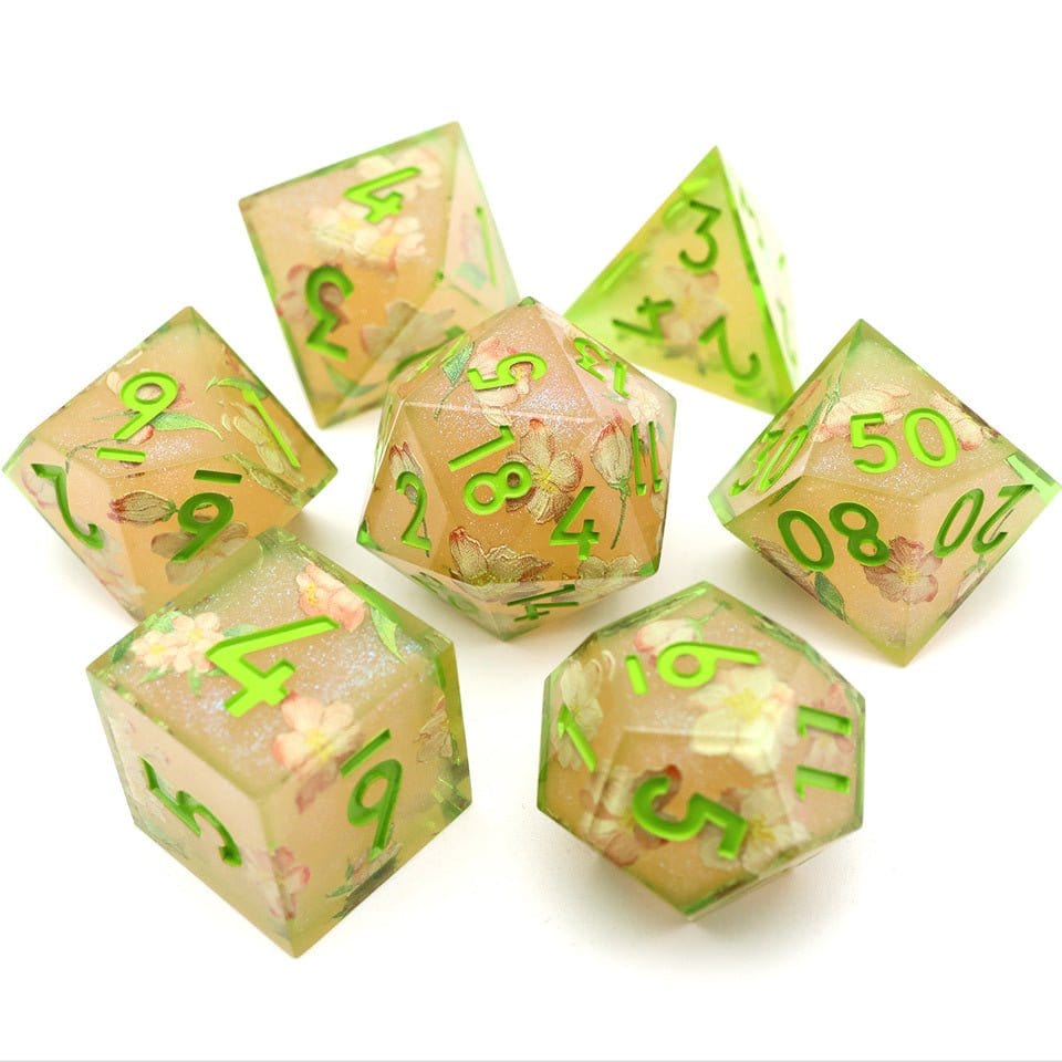 Tabletop Dominion DICE Sweet Snap  | Art Core Dice| 7 Piece Set