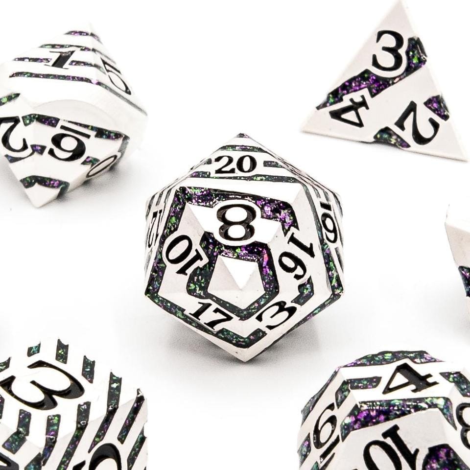 Tabletop Dominion DICE The Alchemist | Matt Silver | Metal Dice Set