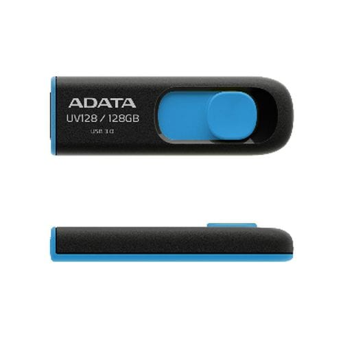 The Electronics Hub USB Flash Drives Adata 128GB UV128 USB 3.2 Flash Drive, Retractable, Capless