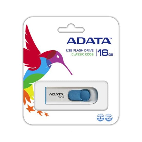 The Electronics Hub USB Flash Drives Adata 16GB C008 USB Flash Drive, Retractable, Capless