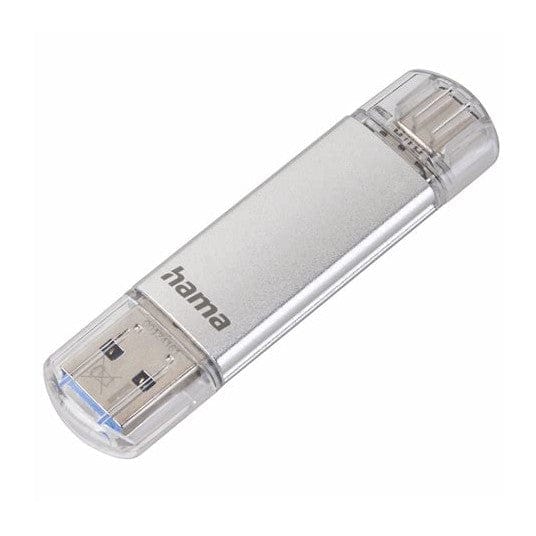 The Electronics Hub USB Flash Drives Hama C-Laeta 16GB USB-A & USB-C Memory Pen, Metal Casing, OTG, 40MB/s