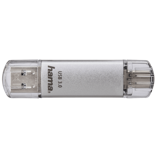 The Electronics Hub USB Flash Drives Hama C-Laeta 32GB USB-A & USB-C Memory Pen, Metal Casing, OTG, 40MB/s