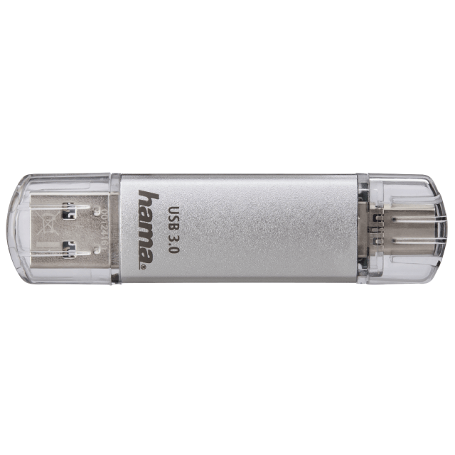 The Electronics Hub USB Flash Drives Hama C-Laeta 32GB USB-A & USB-C Memory Pen, Metal Casing, OTG, 40MB/s