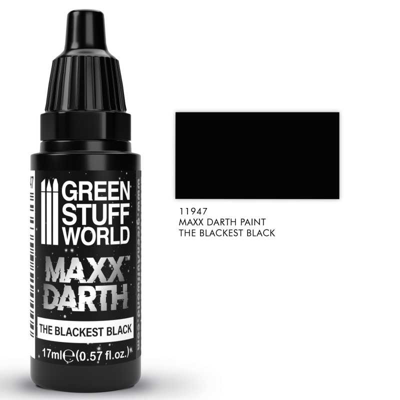 The Home Crafters Ltd. Acrylic Paints Green Stuff World: MAXX DARTH Blackest Black Paint - 17ml