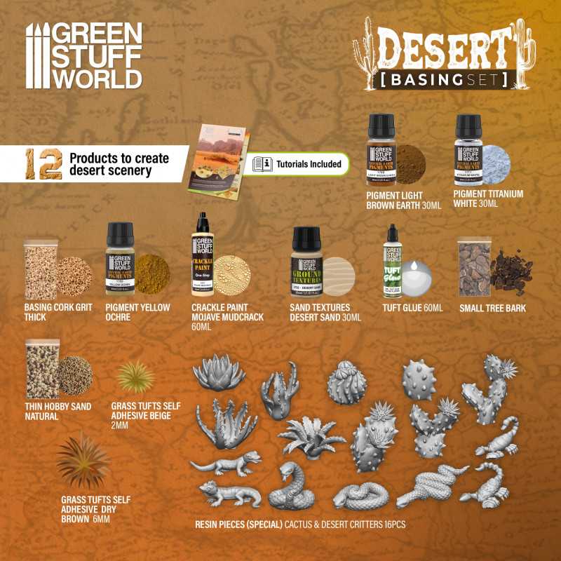 The Home Crafters Ltd. Basing Kits Green Stuff World: Basing Set - Desert