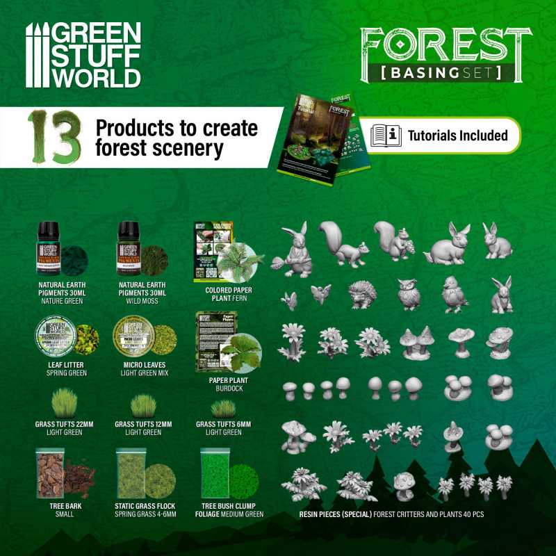 The Home Crafters Ltd. Basing Kits Green Stuff World: Basing Set - Forest