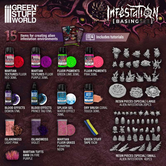 The Home Crafters Ltd. Basing Kits Green Stuff World: Basing Set - Infestation