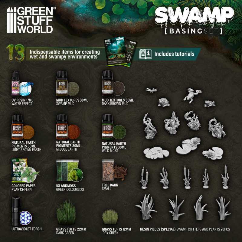 The Home Crafters Ltd. Basing Kits Green Stuff World: Basing Set - Swamp