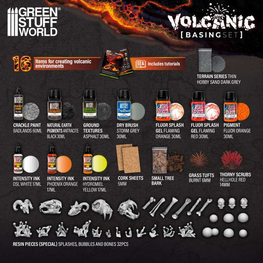 The Home Crafters Ltd. Basing Kits Green Stuff World: Basing Set - Volcanic