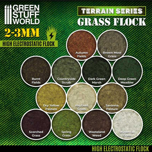 The Home Crafters Ltd. Basing Materials Green Stuff World: 2-3mm Static Grass Flock - 200ml