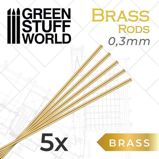 The Home Crafters Ltd. Brass 0.3mm Green Stuff World: Brass Pinning Rods - 5pc