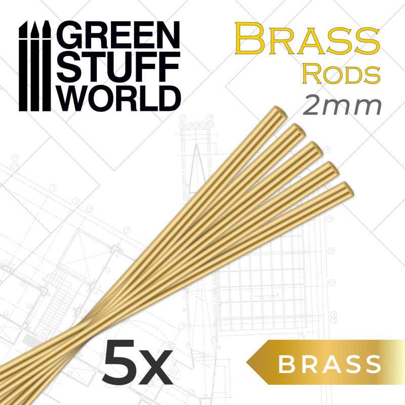 The Home Crafters Ltd. Brass 2mm Green Stuff World: Brass Pinning Rods - 5pc