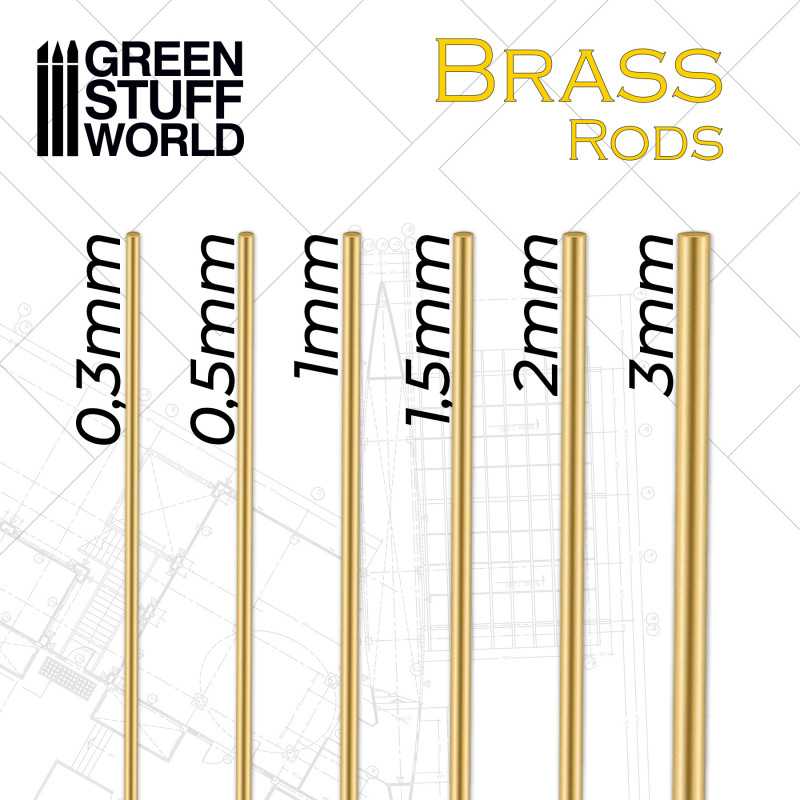 The Home Crafters Ltd. Brass Green Stuff World: Brass Pinning Rods - 5pc
