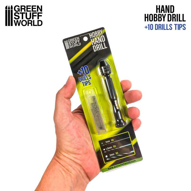 The Home Crafters Ltd. Craft Tools Green Stuff World: Hobby Hand Drill with 8 bits