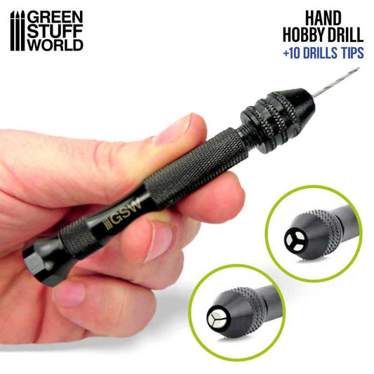 The Home Crafters Ltd. Craft Tools Green Stuff World: Hobby Hand Drill with 8 bits