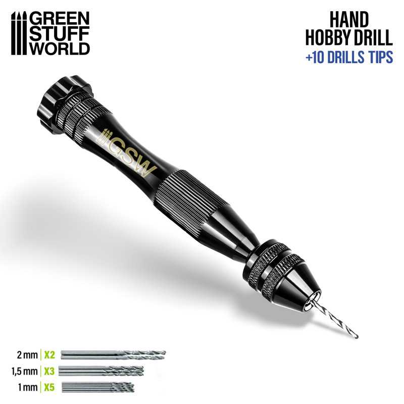 The Home Crafters Ltd. Craft Tools Green Stuff World: Hobby Hand Drill with 8 bits
