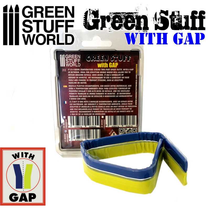 The Home Crafters Ltd. Epoxy Putty Green Stuff World: Green Stuff Tape with Gap - 12in (30cm)