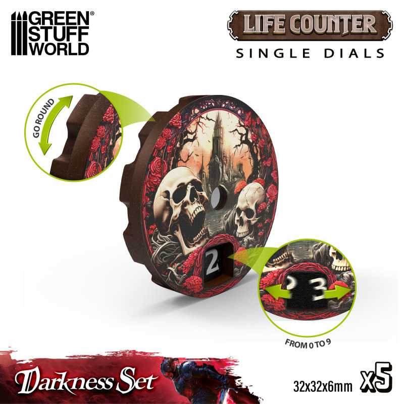 The Home Crafters Ltd. Game Counters Green Stuff World: MTG Life Counter Dials - 5pc