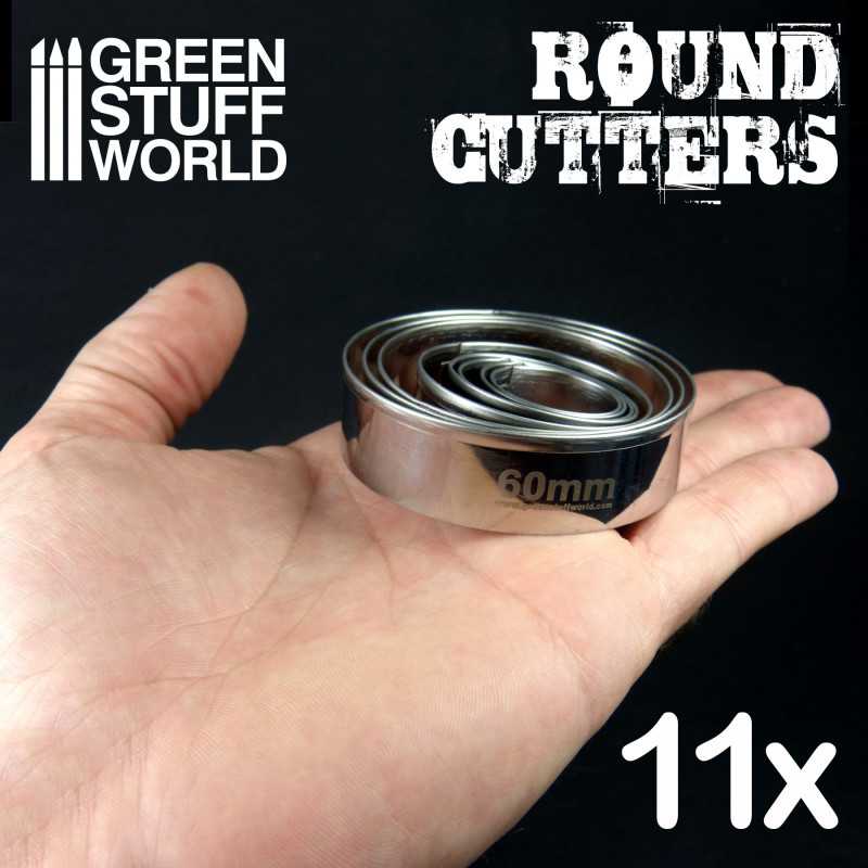 The Home Crafters Ltd. Hobby Cutters Green Stuff World: Stainless Steel Cutters for Bases
