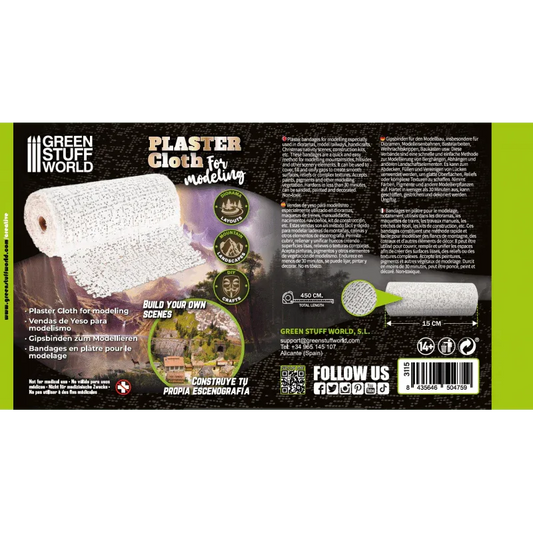 The Home Crafters Ltd. Modelling Compounds Green Stuff World: Modeling Plaster Cloth 15x450cm