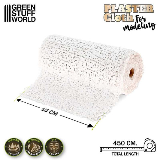 The Home Crafters Ltd. Modelling Compounds Green Stuff World: Modeling Plaster Cloth 15x450cm