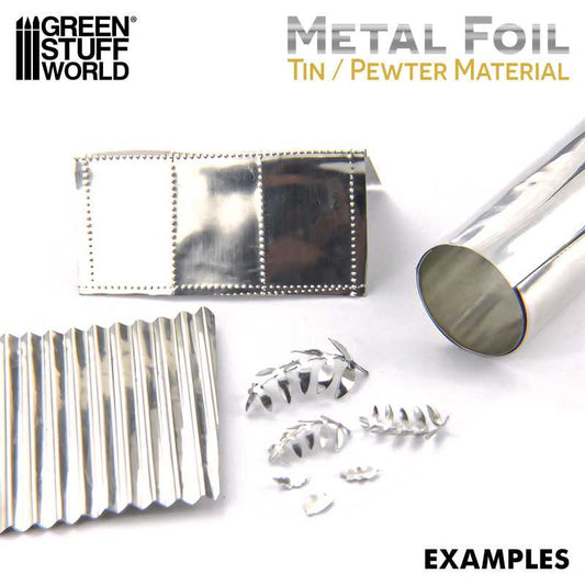 The Home Crafters Ltd. Modelling Green Stuff World: Flexible Tin Foil Sheet - Craft Pewter