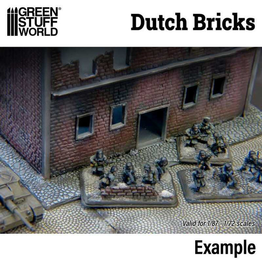 The Home Crafters Ltd. Modelling Tools Green Stuff World: 15mm Textured Rolling Pin - Dutch Bricks
