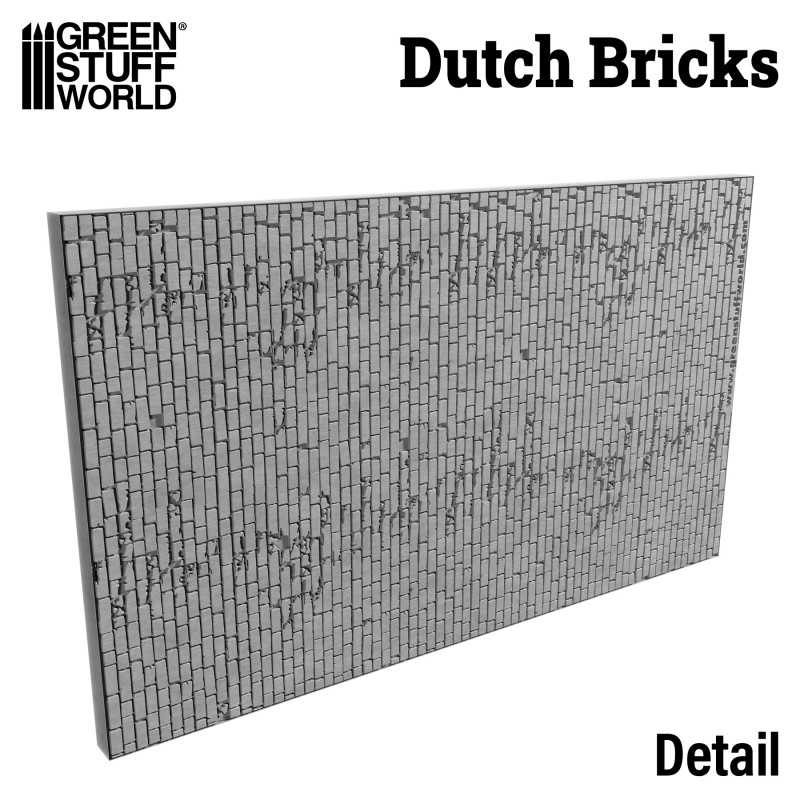 The Home Crafters Ltd. Modelling Tools Green Stuff World: 15mm Textured Rolling Pin - Dutch Bricks
