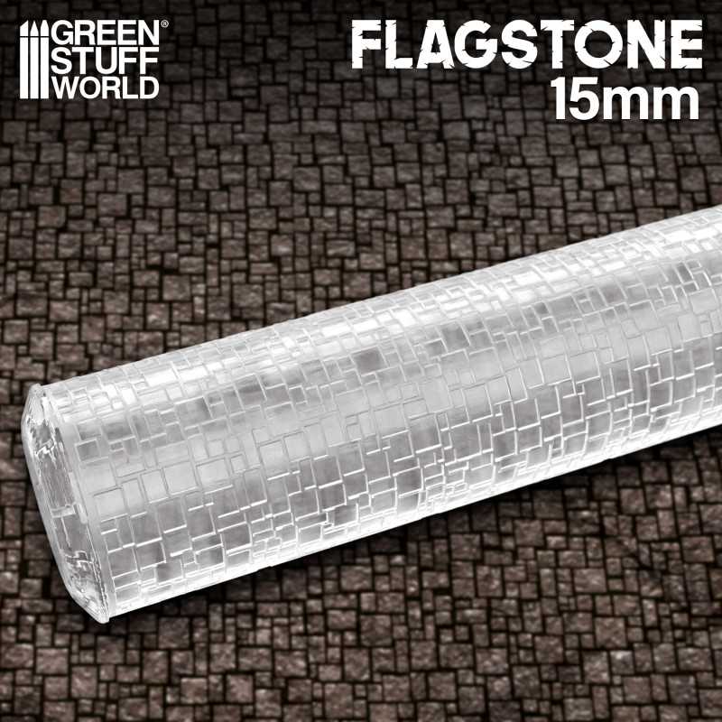 The Home Crafters Ltd. Modelling Tools Green Stuff World: 15mm Textured Rolling Pin - Flagstone