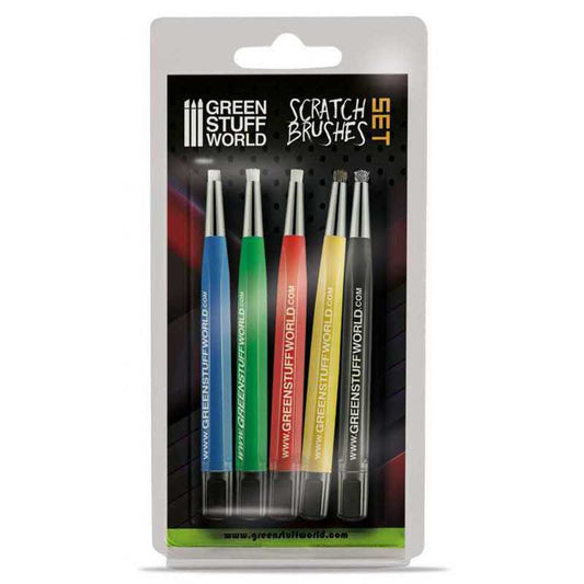 The Home Crafters Ltd. Modelling Tools Green Stuff World: Scratch Brush Pen Set - 5pc