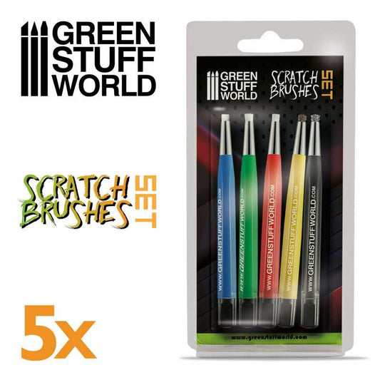 The Home Crafters Ltd. Modelling Tools Green Stuff World: Scratch Brush Pen Set - 5pc