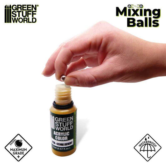 The Home Crafters Ltd. Palettes & Pots Green Stuff World: 6.35mm Steel Mixing Balls - 40pc