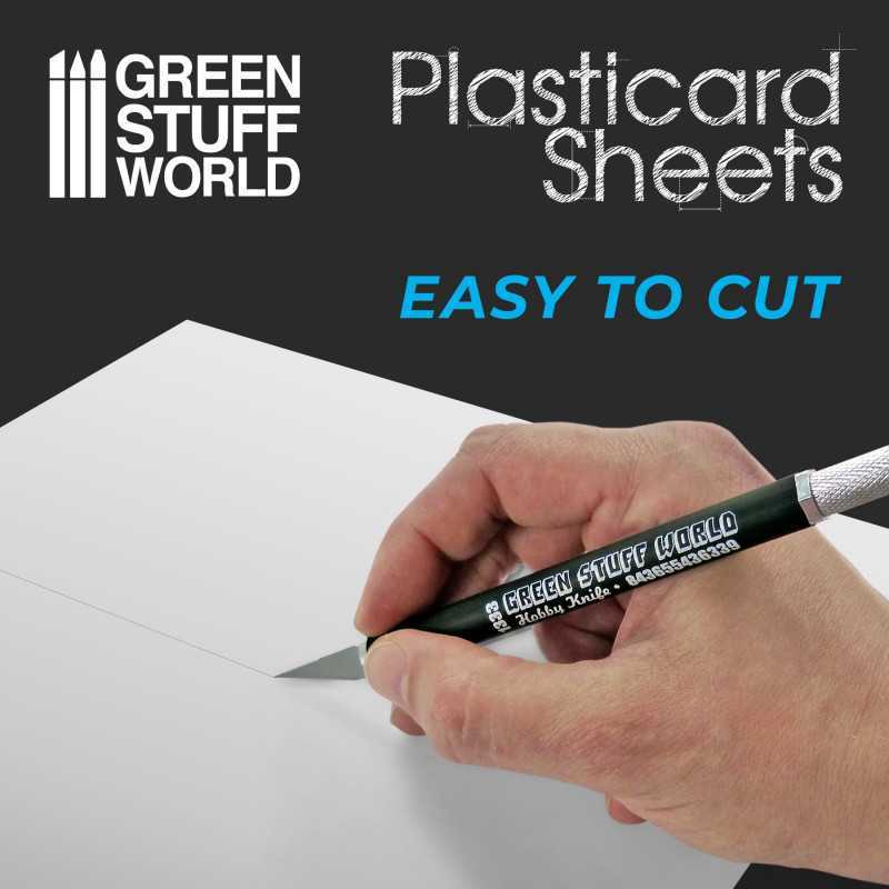The Home Crafters Ltd. Plasticard & Foamboard Green Stuff World: Plasticard Styrene Sheets: 20x30cm - 7pc