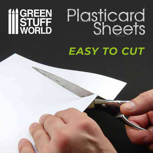 The Home Crafters Ltd. Plasticard & Foamboard Green Stuff World: Plasticard Styrene Sheets: 20x30cm - 7pc