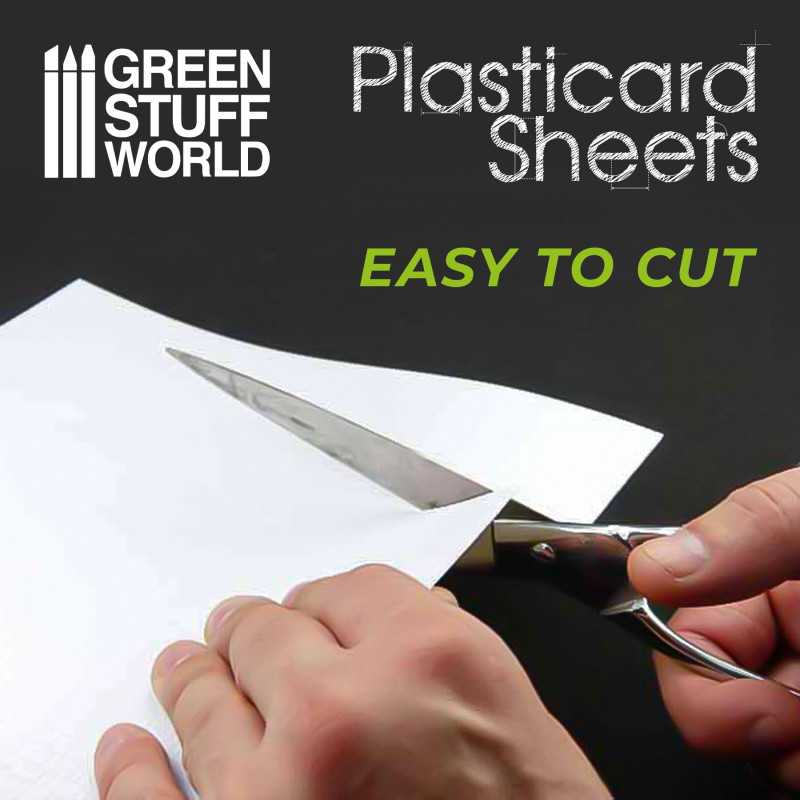 The Home Crafters Ltd. Plasticard & Foamboard Green Stuff World: Plasticard Styrene Sheets: 20x30cm - 7pc